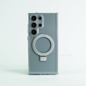 Non Yellow Metal Stand Case For Samsung Galaxy S24 Ultra