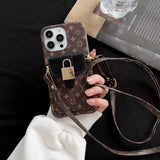 iPhone 16 Series Elegant Brand Case Lanyard Sling Cardholder Bag