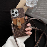 iPhone 16 Series Elegant Brand Case Lanyard Sling Cardholder Bag