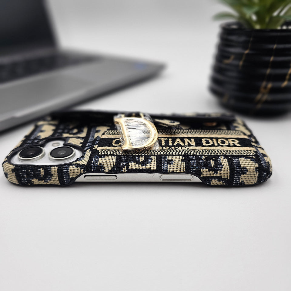 iPhone 16 Series Luxury Brand CD Card Holder Case Cover