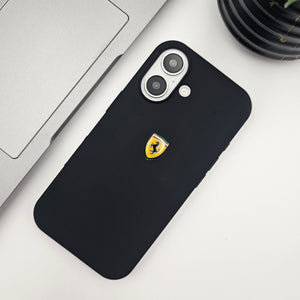 iPhone 16 Series Luxury Sports Car Ferrari Silicone Case Cover