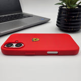 iPhone 16 Series Luxury Sports Car Ferrari Silicone Case Cover