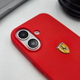 iPhone 16 Series Luxury Sports Car Ferrari Silicone Case Cover