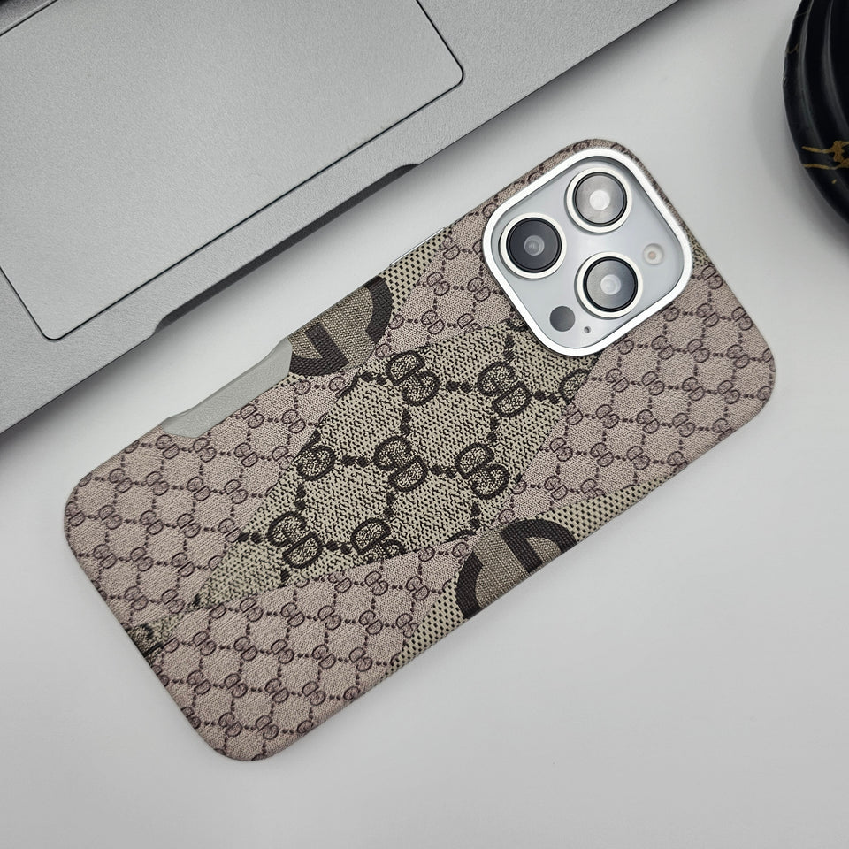 iPhone 16 Series Ultra Thin GD Pattern Case With Metal Camera Bump