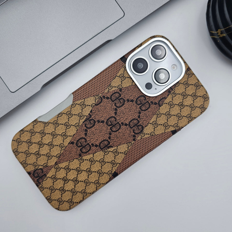 iPhone 16 Series Ultra Thin GD Pattern Case With Metal Camera Bump