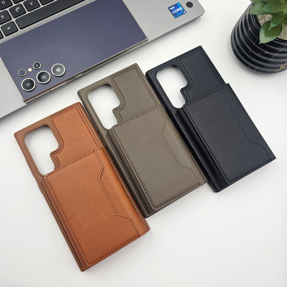 Samsung Galaxy S24 Ultra Leather Detachable Magnetic Wallet Card Holder Case