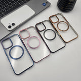 iPhone 16 Series Camera Stand Non Yellow Hard PC Transparent Magsafe Case