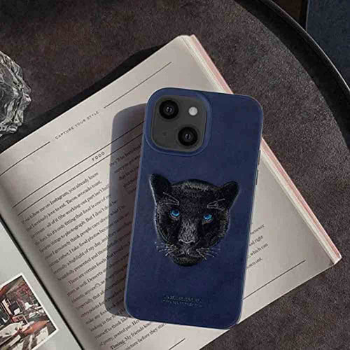 IPhone Luxury Santa Barbara Leather Savana Series Panther Back Cover