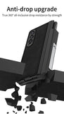 Galaxy Z Fold4 Business Class Leather Kickstand Case with Pen Holder & Front Screen Guard
