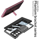 Samsung Galaxy S24 Transparent Slim Case Cover With Kickstand