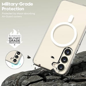 Samsung Galaxy S24 Magnetic Magsafe Transparent Case Charging Ring