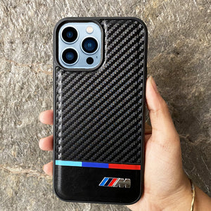 iPhone BMW M Performance Sports Car Logo Carbon Fiber Design Case Cover