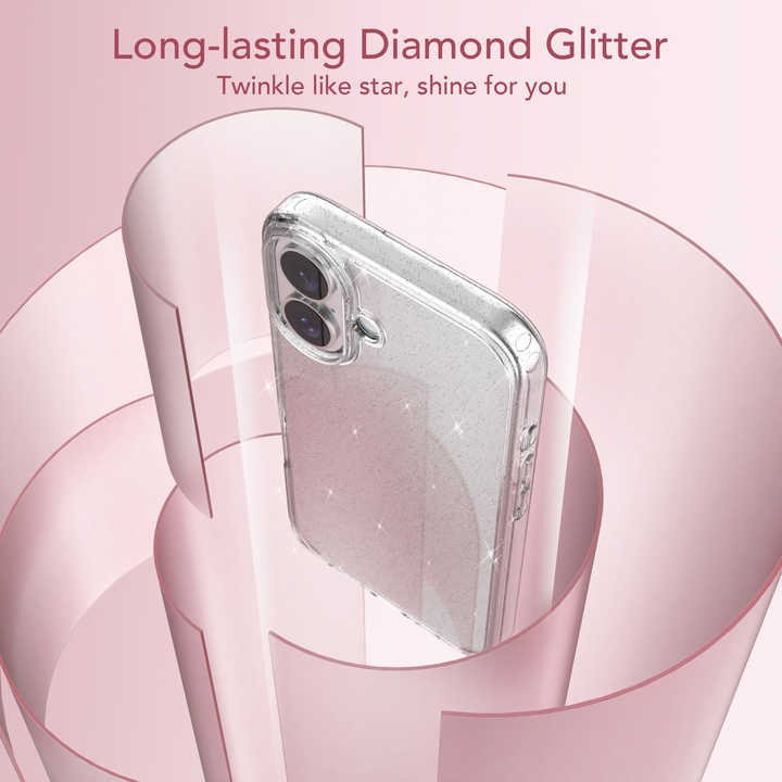 iPhone 16 Series Candy Color Glitter Anti Yellowing Case