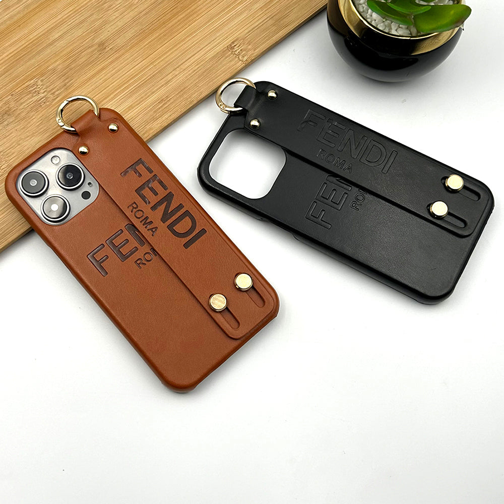 iPhone 15 Series Luxury FD Brand Strap Belt Case Cover