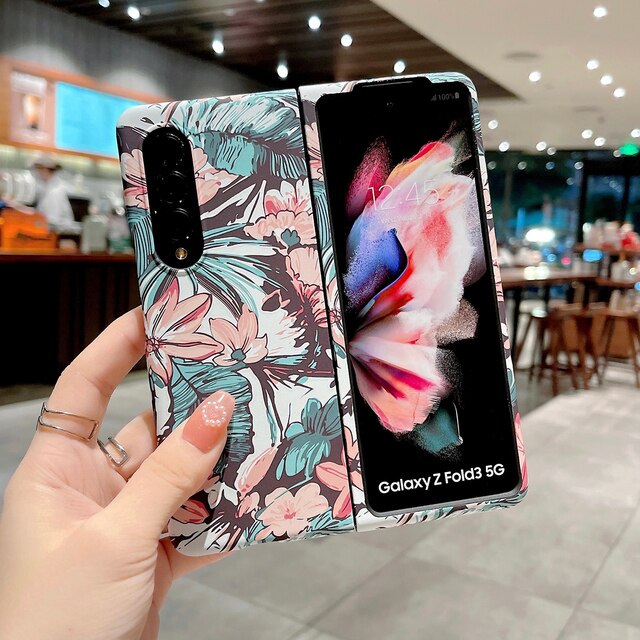 Samsung Galaxy Z Fold 5 Ultra Thin Floral Hard Shell Cover