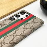 Samsung Galaxy S24 Ultra Premium Luxury GG Leather Case Cover