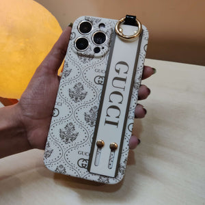 iPhone Luxury Brand GG Strap Holder Case Cover