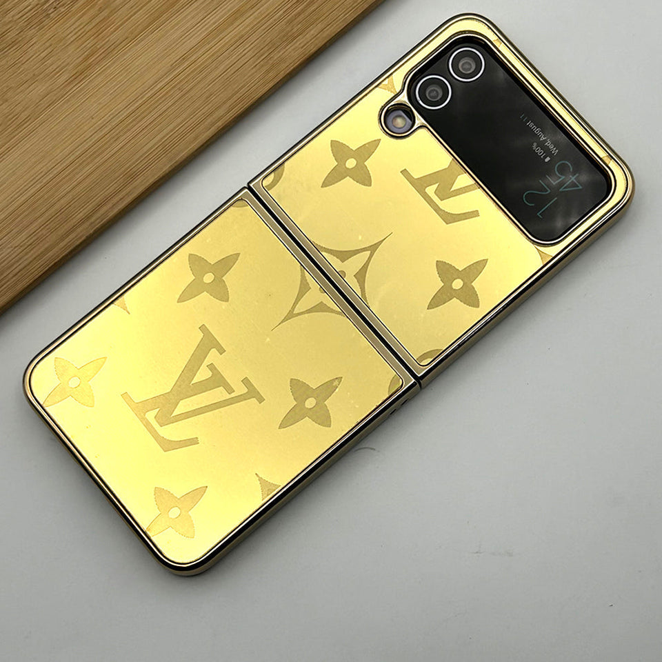 Samsung Galaxy Z Flip 4 Luxurious Crafted Gold Series Case Cover