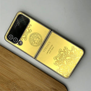 Samsung Galaxy Z Flip 4 Luxurious Crafted Gold Series Case Cover