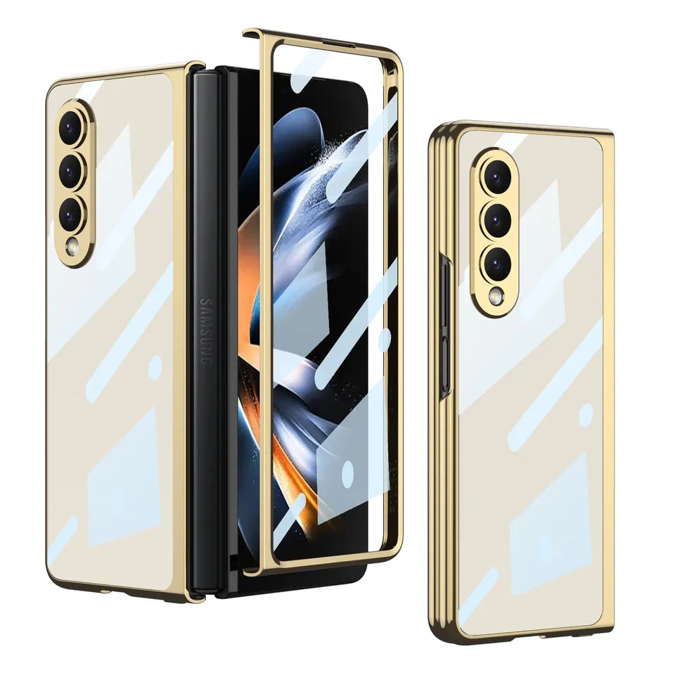 Galaxy Z Fold4 Chrome Magnetic Case with Front Screen Guard