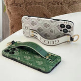 iPhone Luxury Brand GG Strap Holder Case Cover