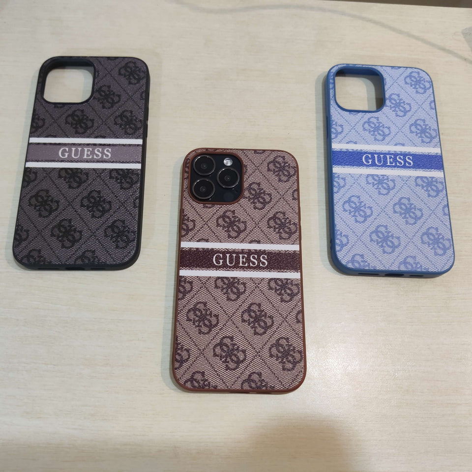 iPhone 13 Series Luxury Brand Guess Leather Case