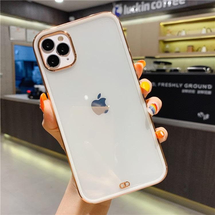 Iphone silicone White Chrome case