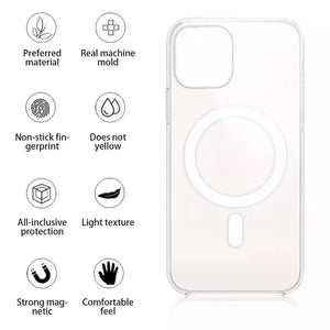 iPhone MagSafe Transparent Shockproof Clear Case Cover