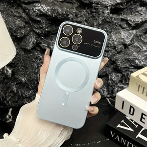 iPhone Liquid Matte Silicone Backplane Camera Lens Shield Magsafe Case Cover