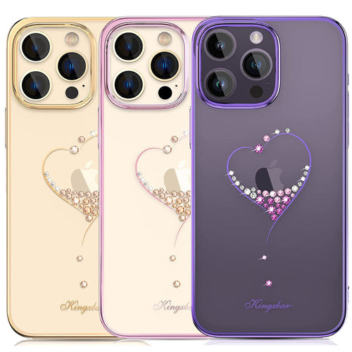 iPhone Heart Rhinestone Diamond Plated Hard Clear PC Back Cover