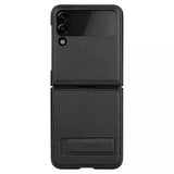 Samsung Galaxy Z Flip4 5G Qin Vegan leather Cover ( Black )