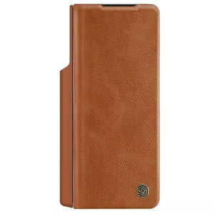 Nillkin Samsung Galaxy Z Fold 4 5G Qin Pro Leather Flip Cover ( Brown )