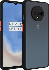 Oneplus 7t Backcover Smoke Case with Hybrid Matte Finish and Camera Protection