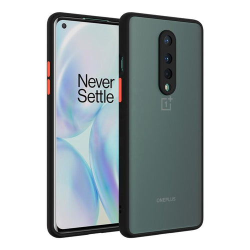 Oneplus 8 Backcover Smoke Case with Hybrid Matte Finish and Camera Protection