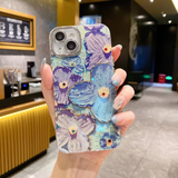 iPhone 16 Series Luxury 3D Oil Painting Floral Design Case Cover