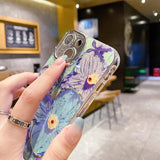 iPhone 16 Series Luxury 3D Oil Painting Floral Design Case Cover