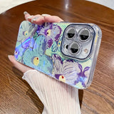 iPhone 16 Series Luxury 3D Oil Painting Floral Design Case Cover