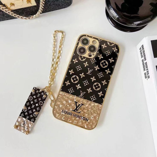 Luxury Brand Shiny iPhone Case with Chain