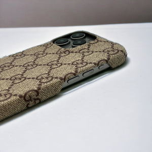 iPhone 16 Series Luxury Brand Pattern PU Leather Case Cover