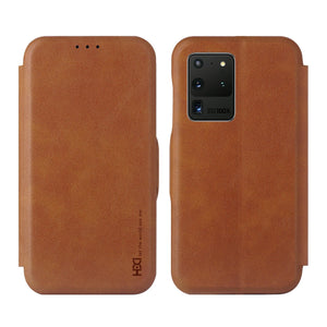 Shell Style Leather Samsung S-Series flip Cover With Card Holder