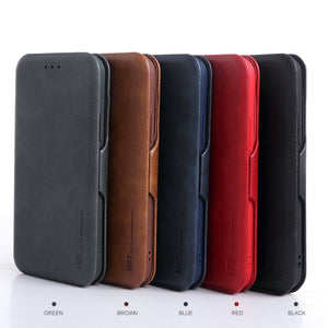 Shell Style Leather Samsung S-Series flip Cover With Card Holder