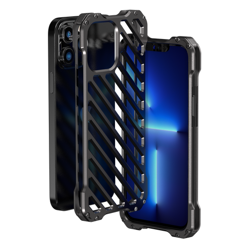R-Just Aluminium Alloy Grill Case For iPhone 12 Series and 13 Series