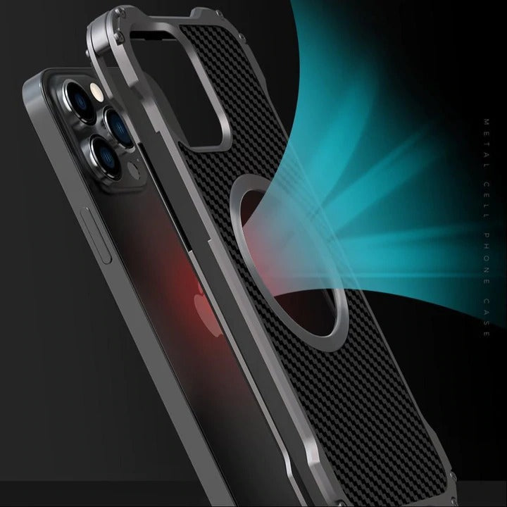 iPhone 12 Series R-Just Aluminium Alloy Carbon Case freeshipping - Frato