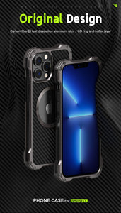 R-Just Aluminium Carbon Fiber Case For iPhone 12 Series and 13 Series