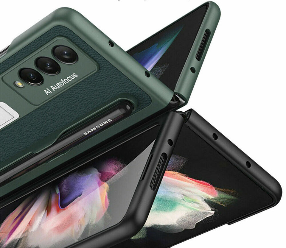 Samsung Galaxy Z Fold 3 Case with S-Pen Leather Pocket