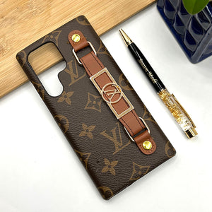 Samsung Galaxy S24 LV Ultra Luxury Brand Strap Belt Holder Case