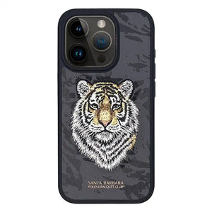 iPhone 15 Series Premium Santa Barbara Savana White Tiger Cover