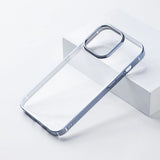 iPhone 16 Series Crystal Clear Chrome Electroplated Bumper Case Cover