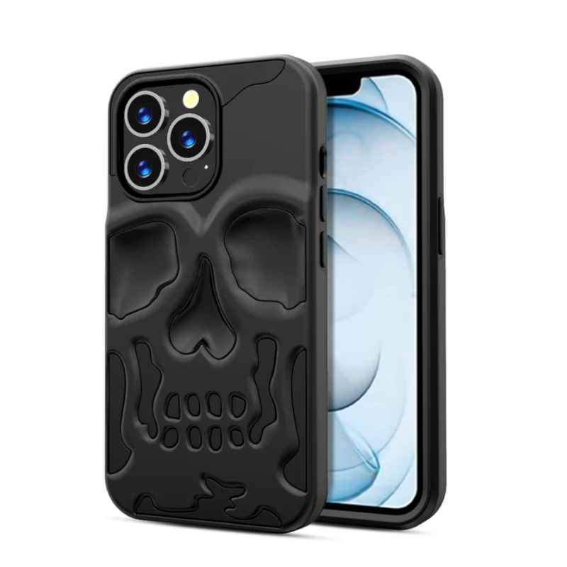iphone new electroplating unique skull phone case