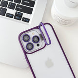 iPhone Hollow Flipping Lens Bracket Case